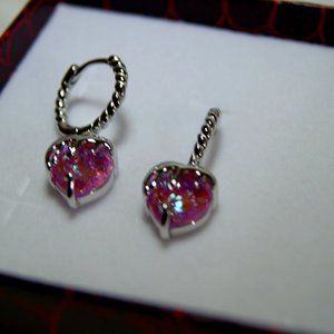 New  Pink Heart earrings